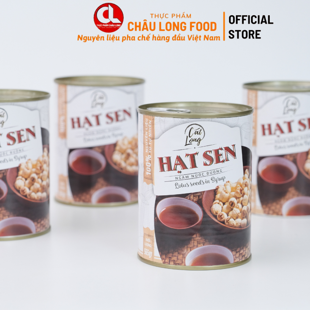 Hạt sen nước đường Cát Long 565gr ngọt bùi