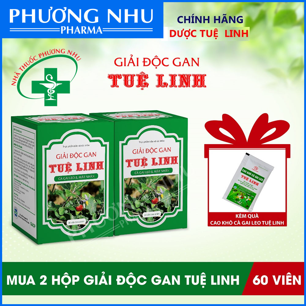 Combo 2 Hộp Giải Độc Gan Tuệ Linh [Tặng 1 Gói Cao Cà gai leo 10g]