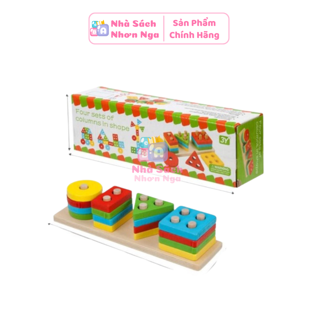 Đồ Chơi Thả 4 Cọc Gỗ Dạng Dài