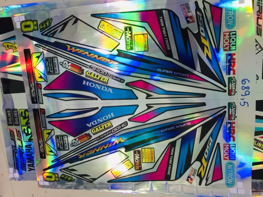 Tem xe winner 150 Crom titan 7 màu