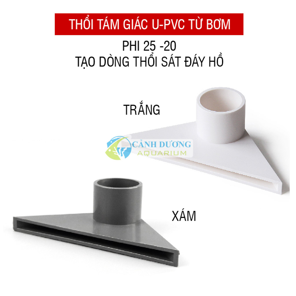 Đầu thổi mỏ vịt Phi 20 Phi 25 U-PVC dùng thổi đáy thổi mặt hoặc hút đáy