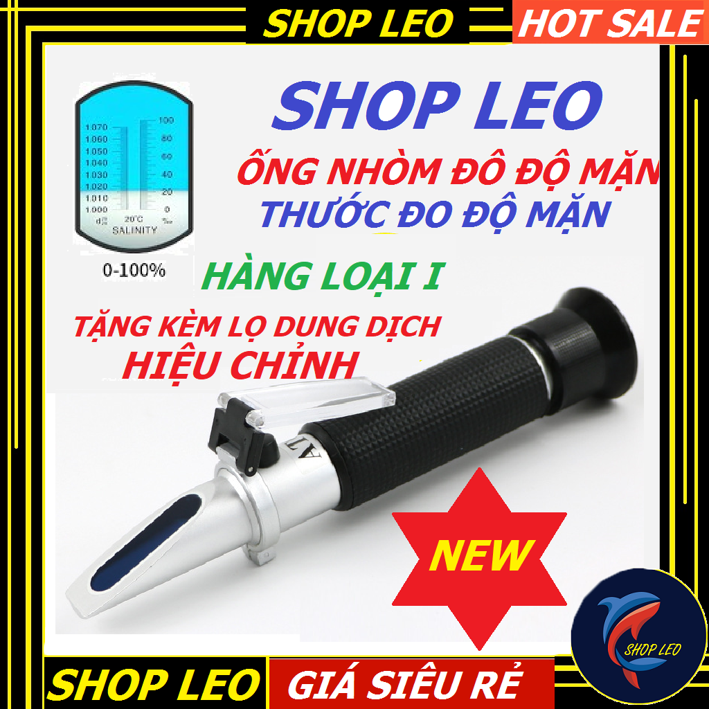 Bút đo độ mặn và thước đo độ mặn- ống nhòm đo độ mặn khúc xạ kế hồ cá biển - phụ kiện hồ nước mặn - shopleo