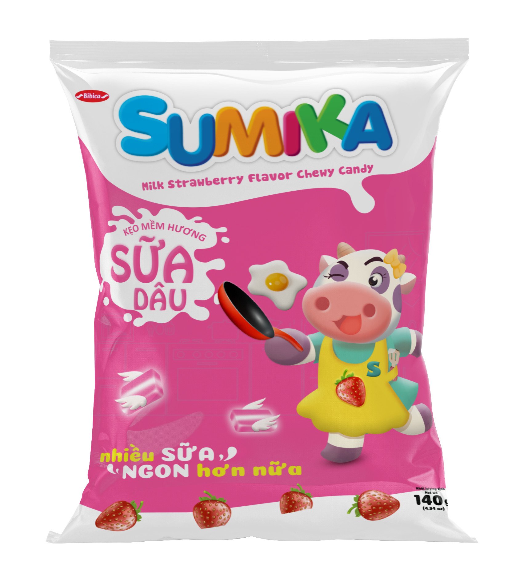 Combo 3 Kẹo Mềm Sumika Sữa Bibica 140g
