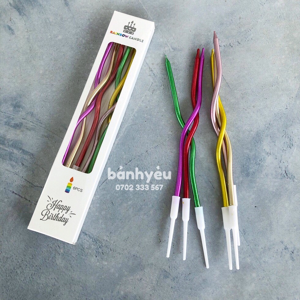 Nến xoắn cắm bánh sinh nhật