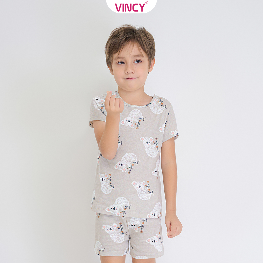 [Mua 3 giảm 20%, mua 2 giảm 15%] Bộ Đồ Short Thun Bé Vincy KST022S32