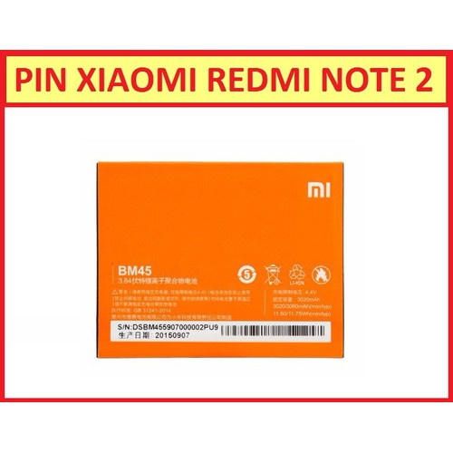 Pin Xiaomi Redmi Note 2 BM45