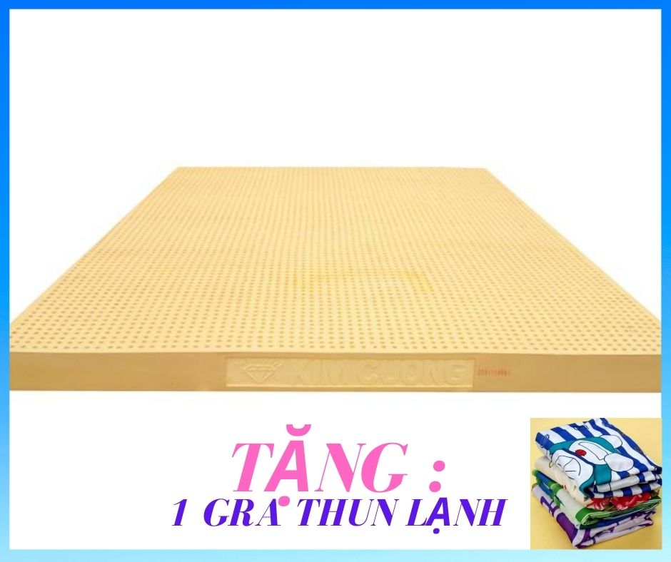 Nệm 1m6 x 2m x 15cm Cao Su Thiên Nhiên Kim Cương TẶNG 1 Ga Bọc Nệm