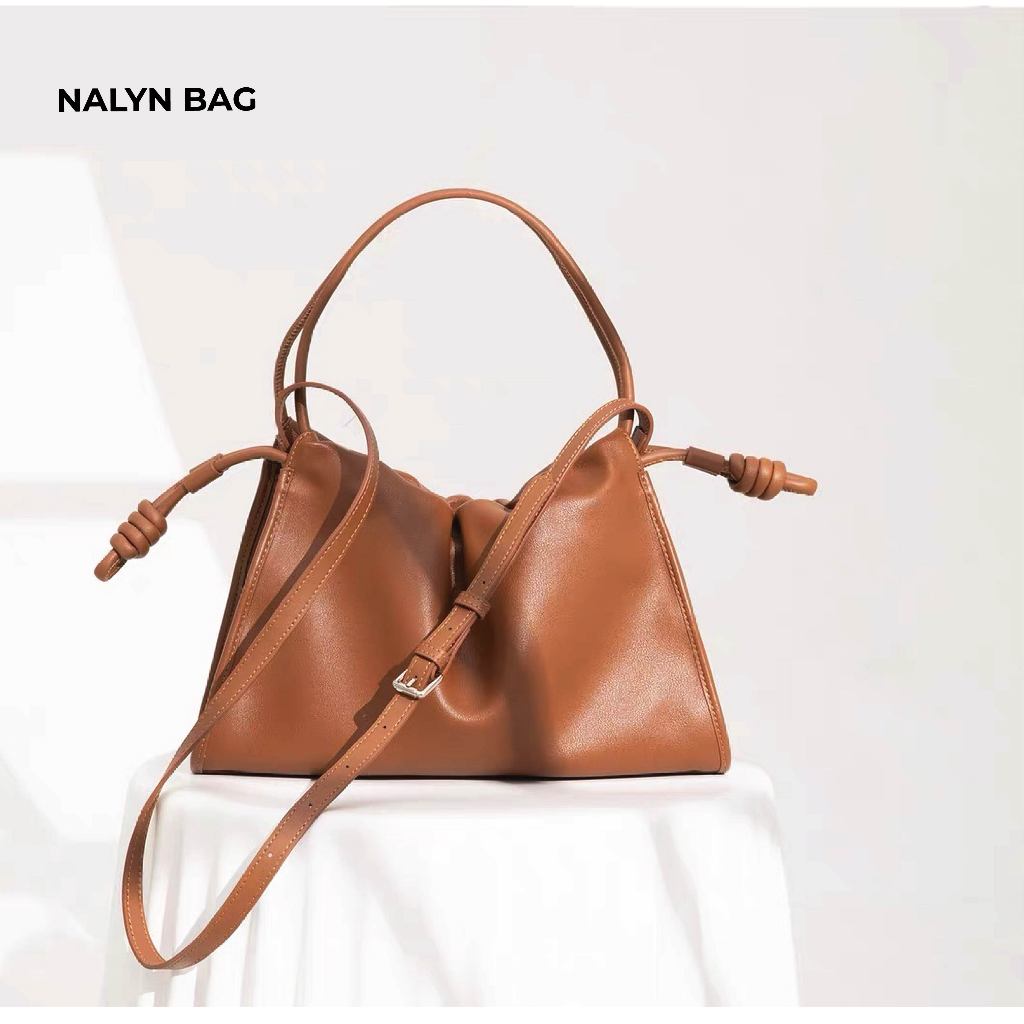 Túi xách nữ NALYN Chalot Bag màu Nâu da thật