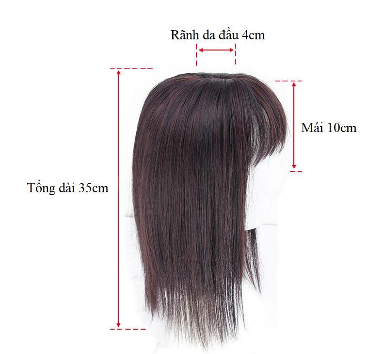 Tóc dán hói mái thưa XFK03 😍FREESHIP😍 tóc giả nữ phủ hói, che hói, tóc che bạc phủ bạc Sỉ 70k