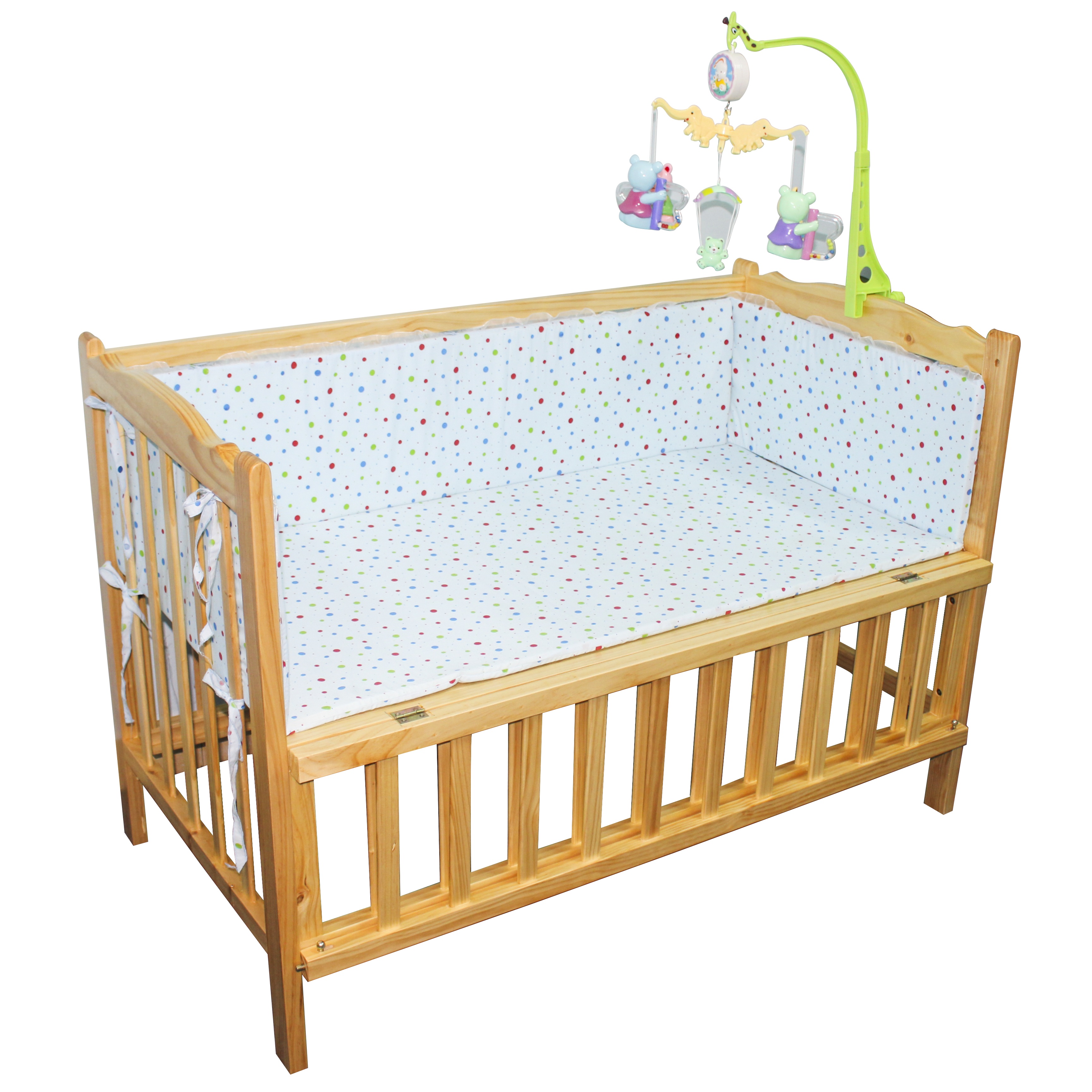 Giường cũi gỗ cao cấp VINANOI - S201(Vàng nhạt)