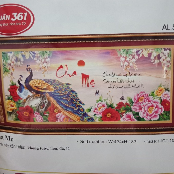 [HCM]Tranh thêu Cha Mẹ ms 53511