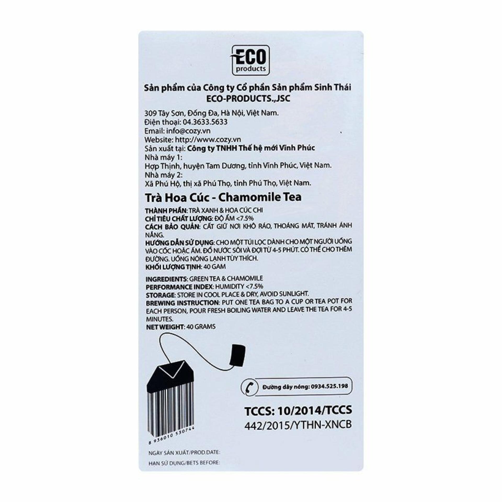 Trà túi lọc cozy hoa cúc 40g (20 gói x 2g)