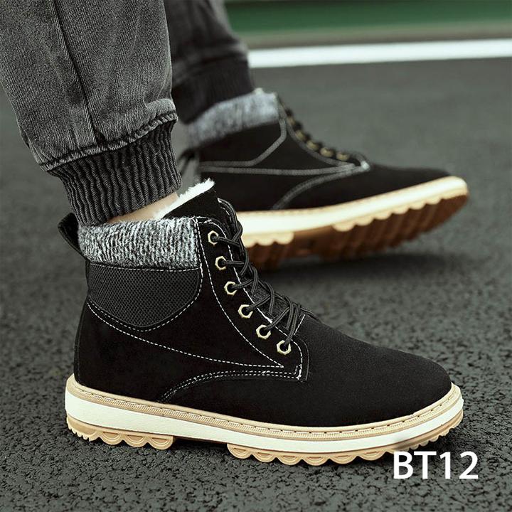 Giày Nam Cổ Cao BT12 - Màu Đen