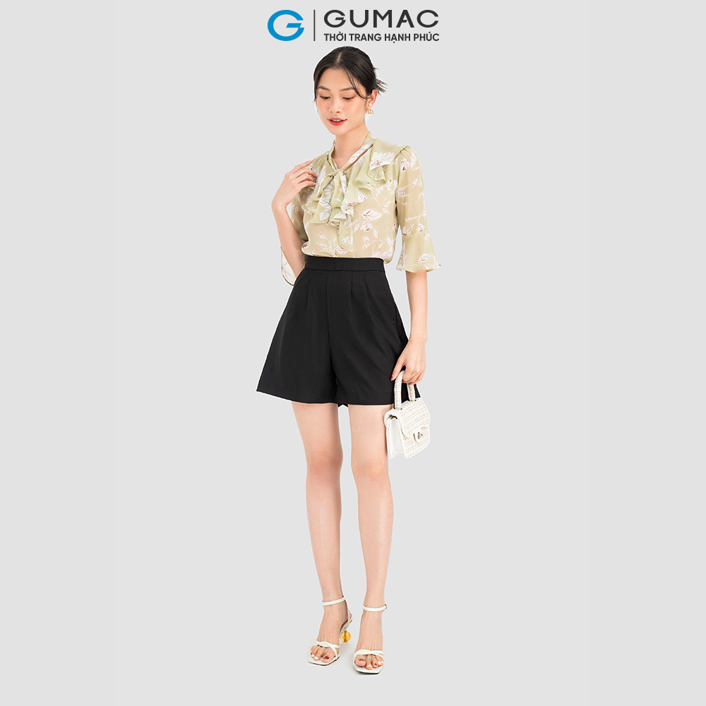 [CHỈ 4-6.4 | TẶNG ÁO THUN ĐƠN 799K] Áo kiểu nữ GUMAC, áo thắt nơ tay loe AC08105