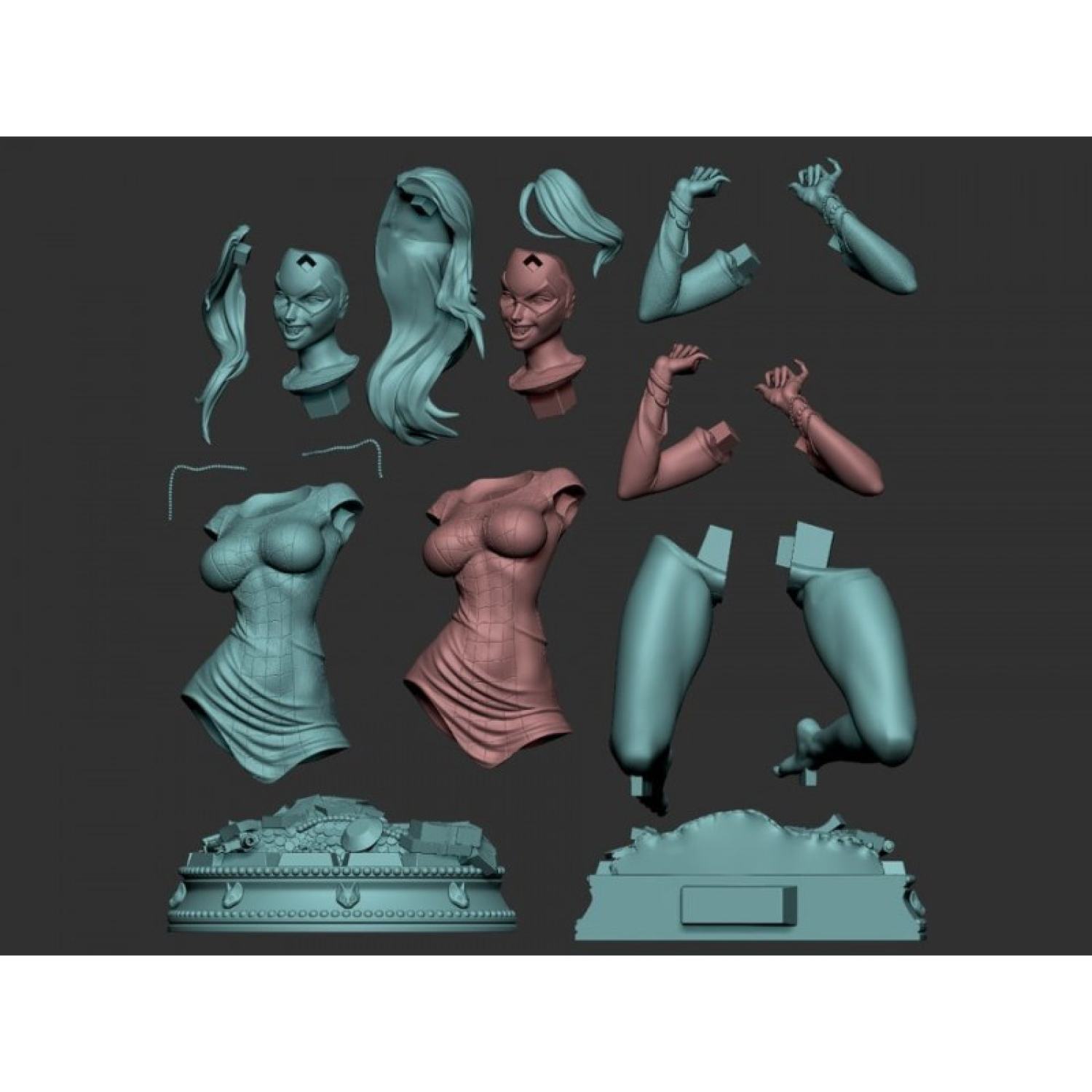 File in 3D Black Cat Spiderman - Marvel