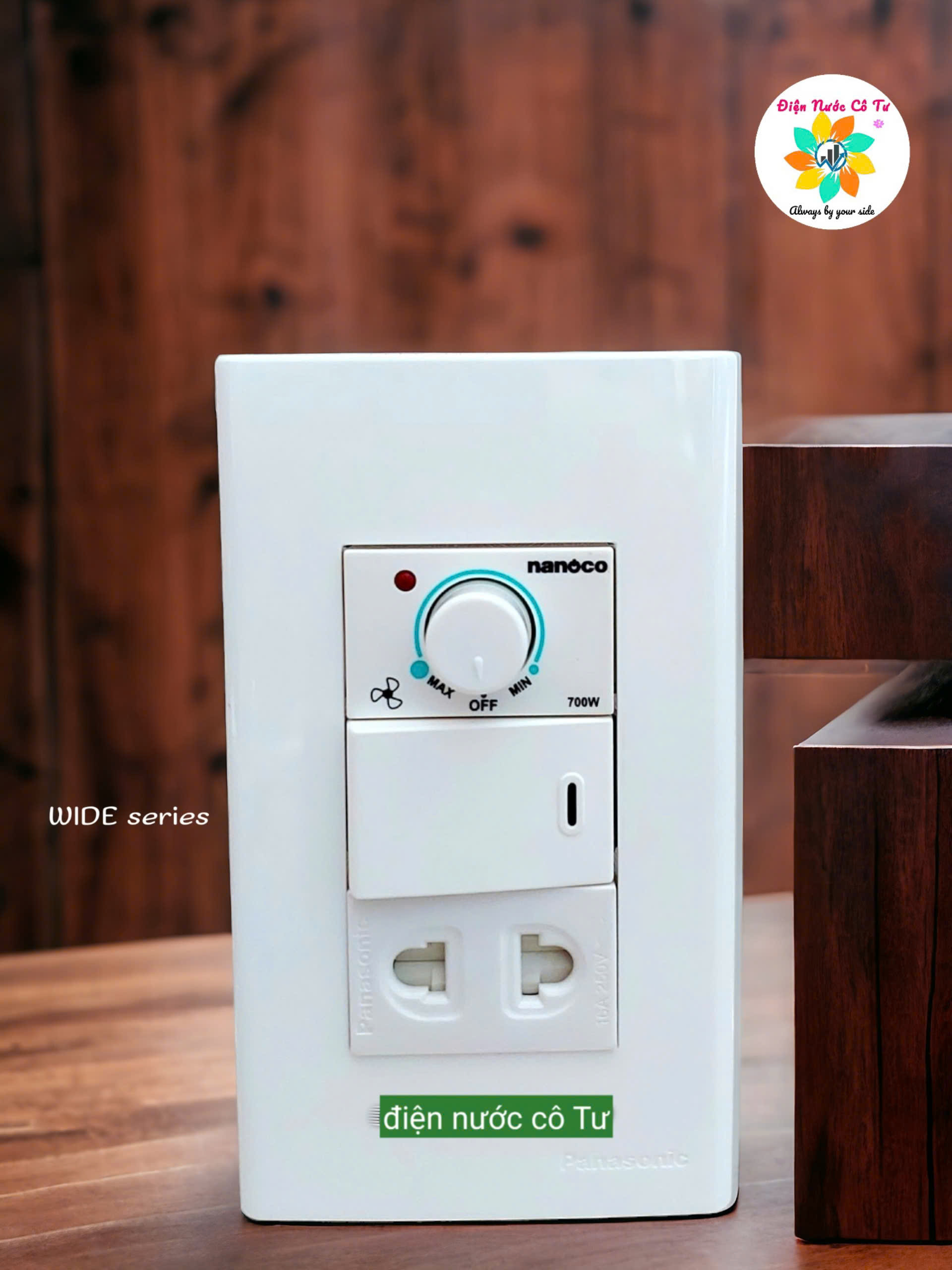 Dimmer Quạt 700W Nanoco Panasonic WIDE NDF603W BH 12 Tháng