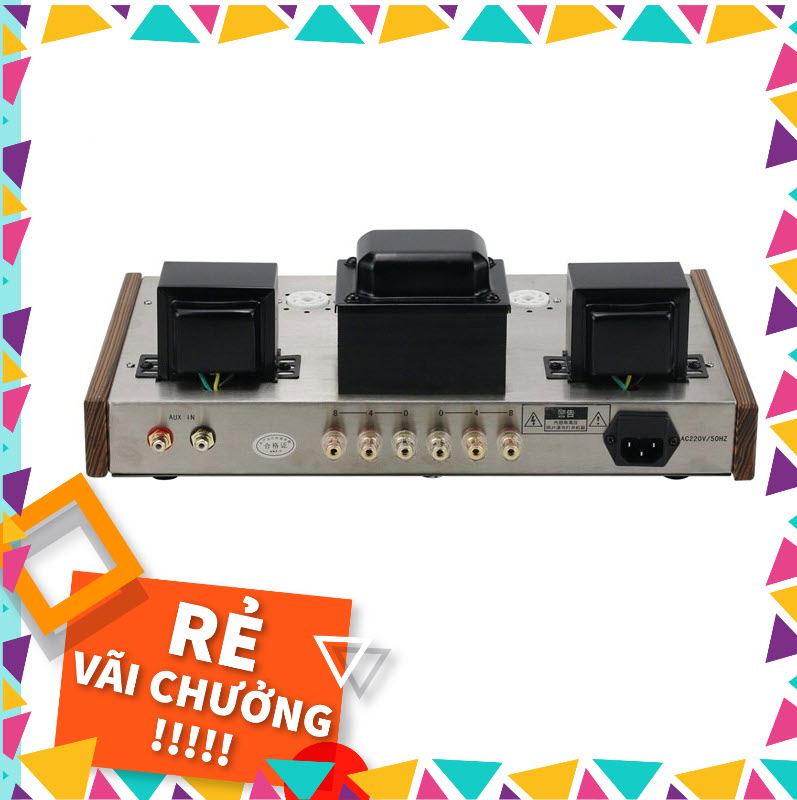 Pre Ampli Đèn - Bộ khuếch Đại Âm Thanh Âm ly Oldchen - EL34 BL2 - 5 Bóng - Màu Bạc