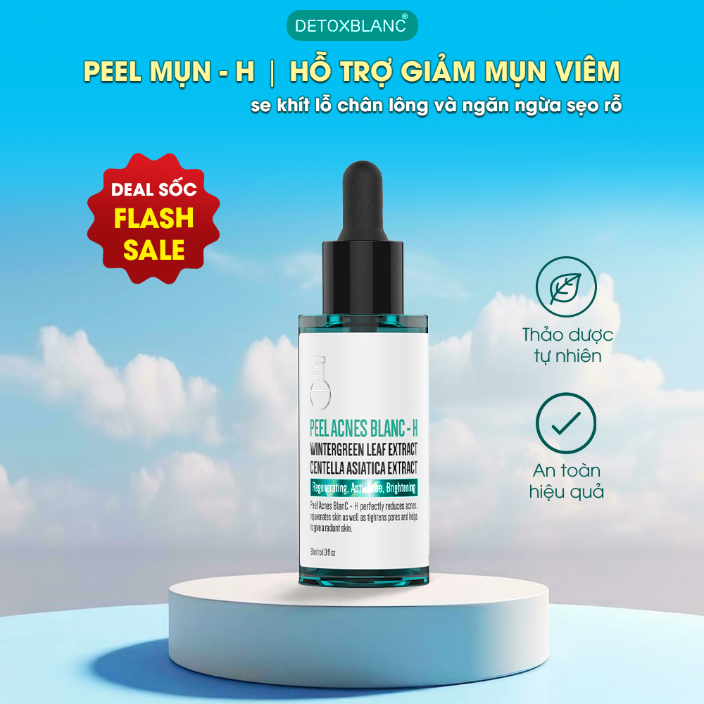 Combo 2 chai Serum Mụn Lộc Đề H 30ml - Peel Acnes Blanc H