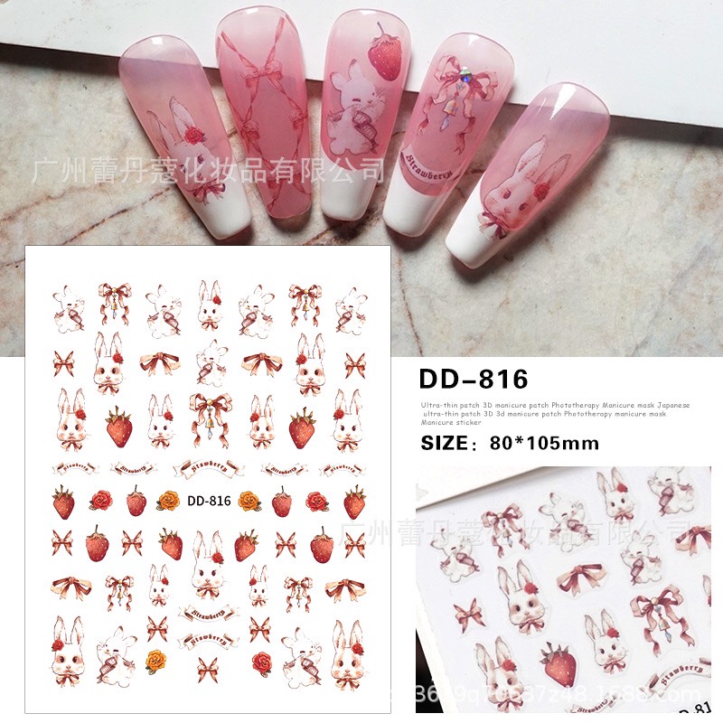STICKER DÁN MÓNG HÌNH THỎ