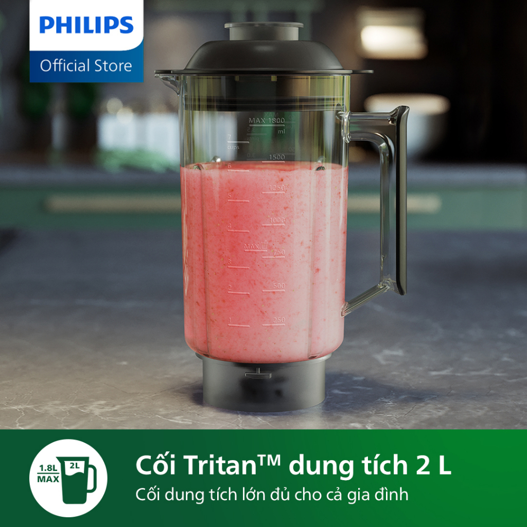 Máy Xay Ép Tốc Độ Cao Philips HR3770/00 - Hàng Phân Phối Chính Hãng
