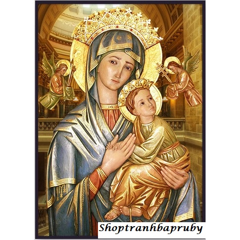 [HCM]Tranh thêu Đức Mẹ Maria 223218 kích thước 45 x60 cm