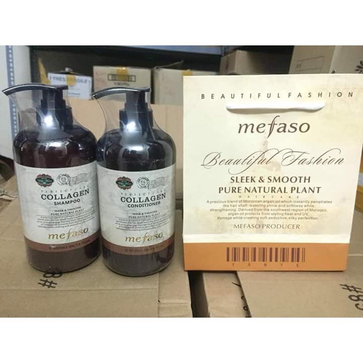 Cặp dầu gội xả Collagen mefaso