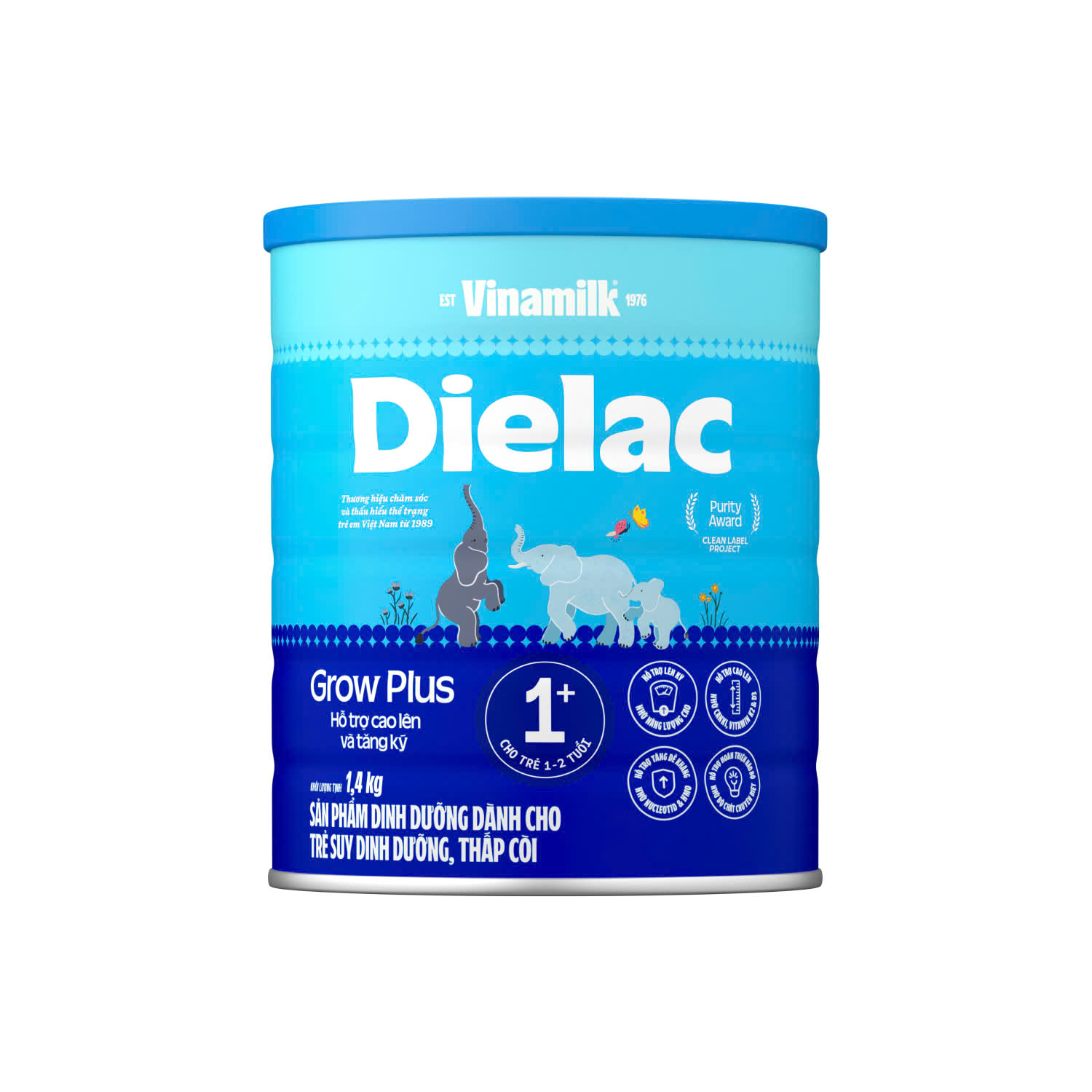 Vinamilk Dielac Growplus Green Milk Powder 1+ Colostrum 850g (New)