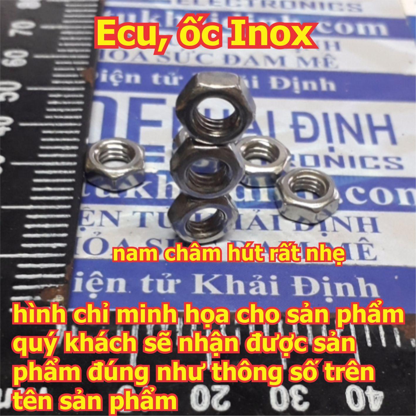 Ốc, ECU inox inoc các loại VR2 ~ VR8 M2 M2.5 M3 M4 M5 M6 (giá gói 100 cái) M8 (50 cái) kde5535