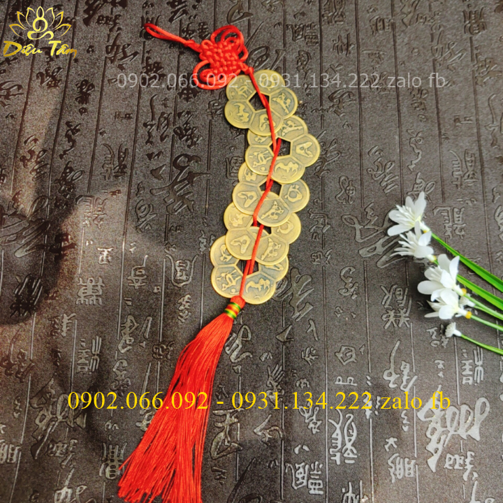 Feng Shui coin chain cheap plum blossom sweater-apricot coins