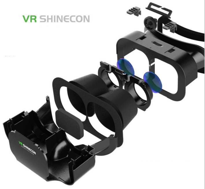 Kính hỗ trợ xem phim 3D trên điện thoại thông minh VR Shinecon có tai nghe chất lượng cao