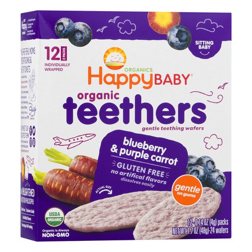 BÁNH ĂN DẶM HỮU CƠ HAPPY BABY TEETHERS ORGANIC CHO BÉ TỪ 6 THÁNG