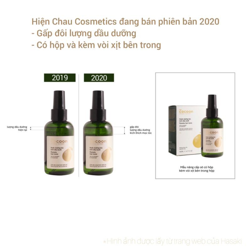 Nước Dưỡng Tóc Tinh Dầu Bưởi Cocoon 140Ml