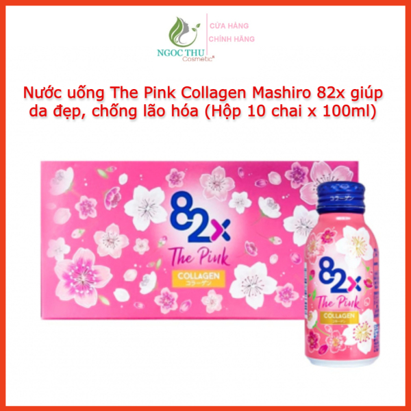 82X The Pink Collagen 100ml Hàm Lượng 1000mg Collagen từ Nhật Bản hộp 10 chai