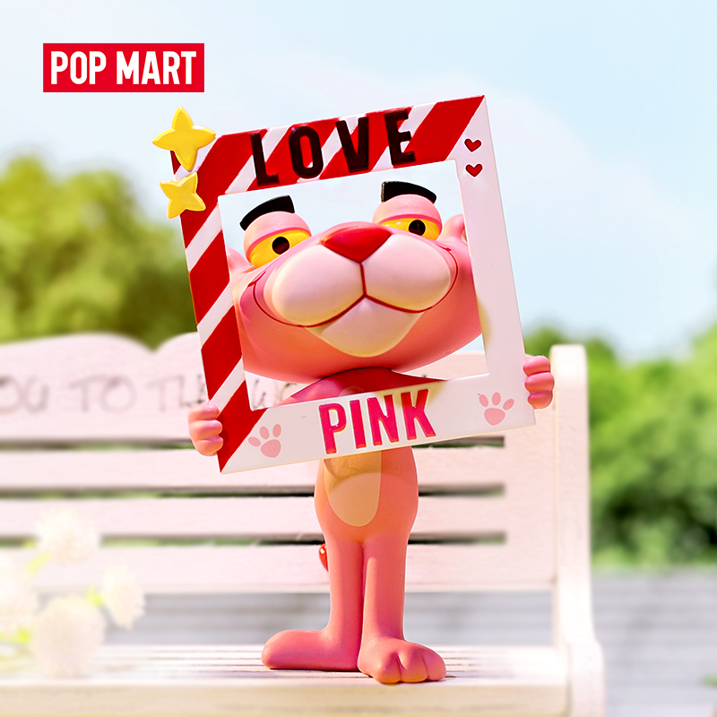 Pop mart hộp mù đồ chơi mô hình pink panther bộ sưu tập hộp bí ẩn tỏ tình