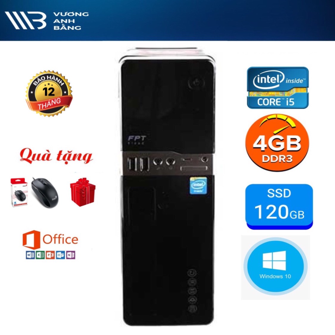 Thùng CPU máy tính core i5-4570, main H81