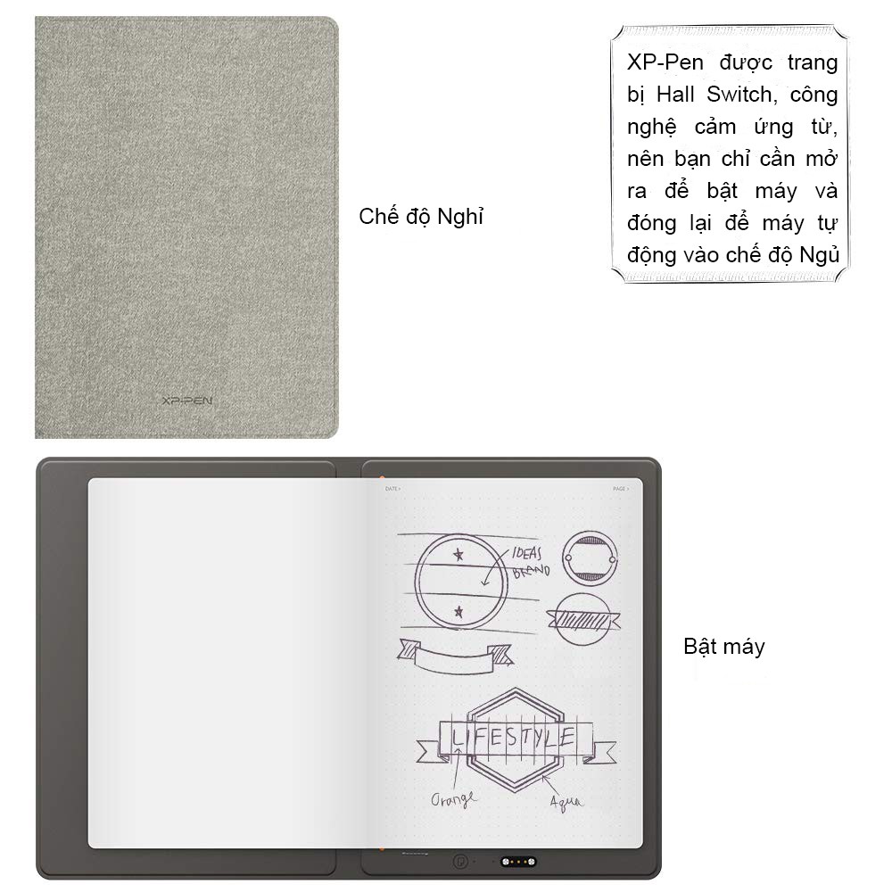 [HCM][Trả góp 0%]SỔ THÔNG MINH XP-PEN NOTE PLUS SMART NOTEPAD (KÈM SỔ TAY A5)