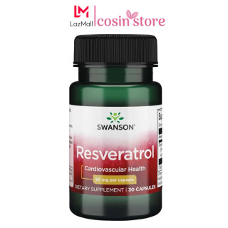 Viên uống Swanson Resveratrol 50mg 30 viên của Mỹ hỗ trợ đẹp da và tăng cường hệ miễn dịch chống oxy hóa - Cosin Store thumbnail