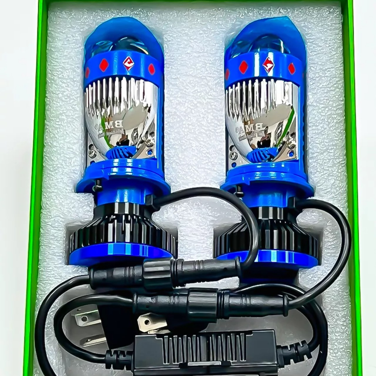 Bóng đèn led bi cầu mini cắt sáng chống chói t8 gold laser 80w chân h4 hs1 giá 1 bóng