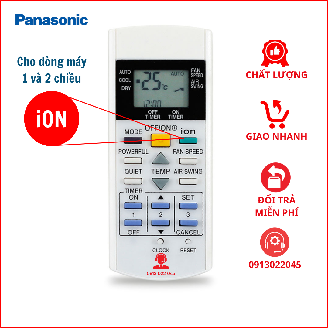Remote máy lạnh Panasonic (ION)