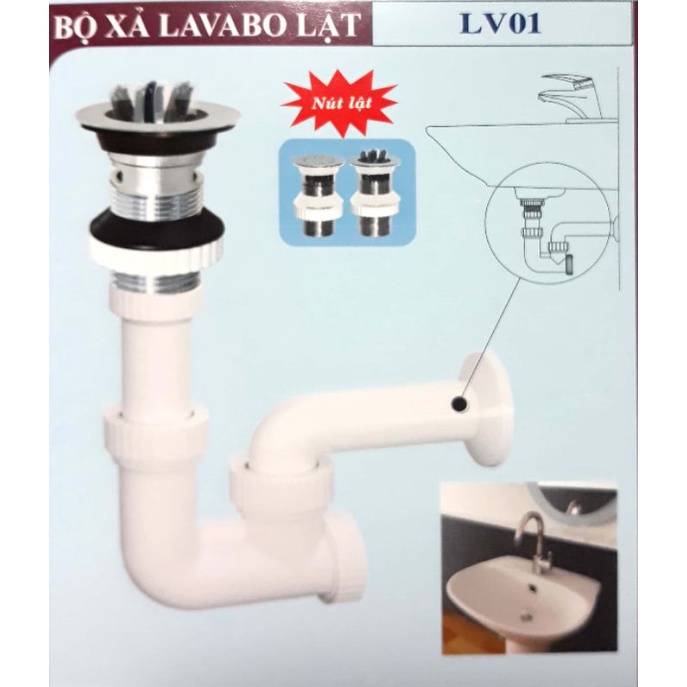 LV01 - Bộ xả lavabo lật (có xi) HÙNG ANH