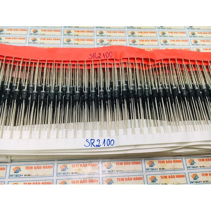Combo 25 chiếc sr2100 diode chỉnh lưu 2a 100v