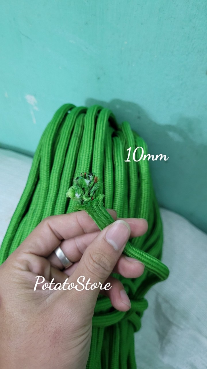 Dây dù tròn 10mm bền, chắc. Dài 10m, 20m, 30m... (dây buộc đồ,cắm trại,leo núi...)