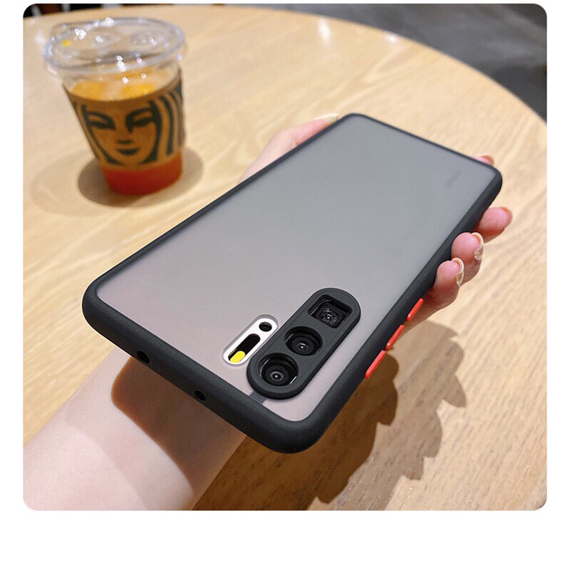 Ốp lưng Huawei P30 Pro lưng nhám, chống sốc (đen)