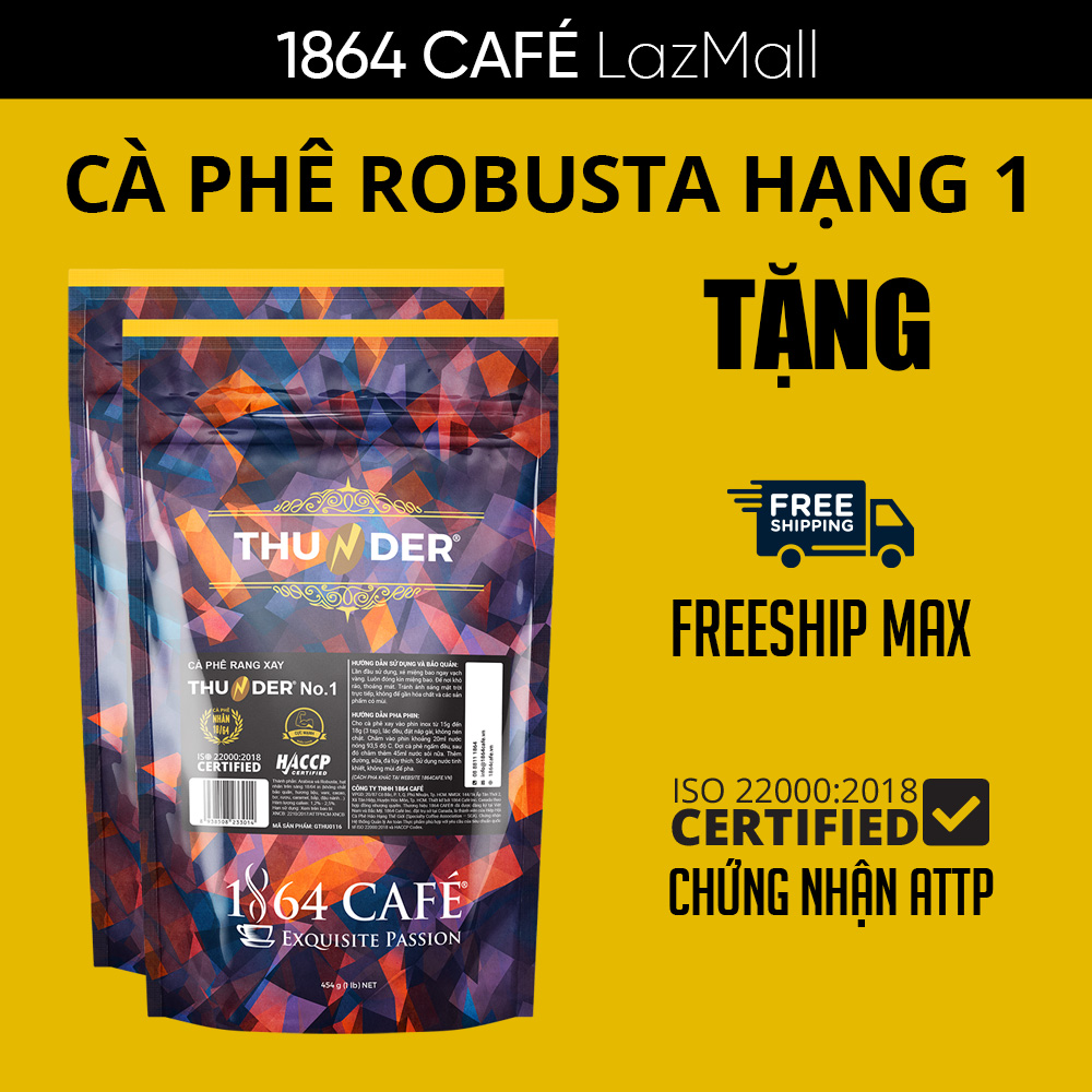 908g Cà Phê Bột Thunder No.2 Pha Phin Gu Việt  - 1864 CAFÉ