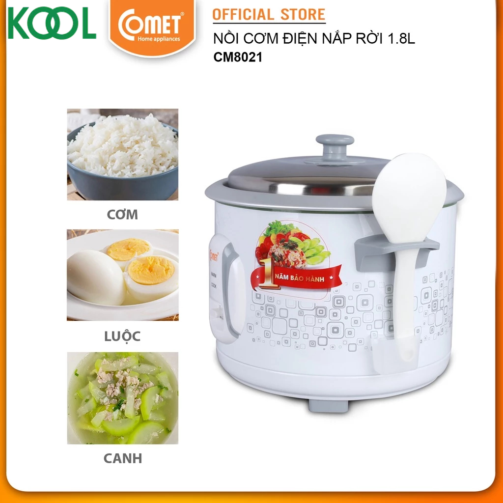 Nồi cơm điện nắp rời 1,8L COMET - CM8021