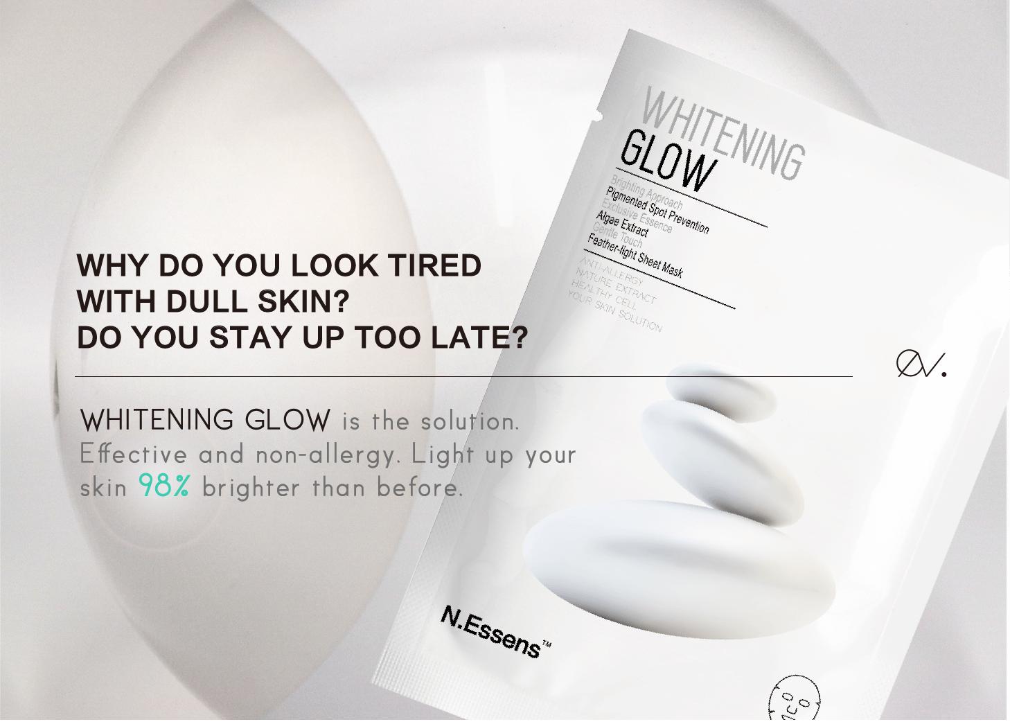 N.Essens Mặt Nạ Làm Trắng Da Mặt Whitening Glow 28ml/pc