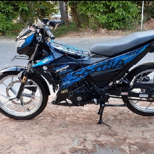 Tem rời Satria Fi xanh đen