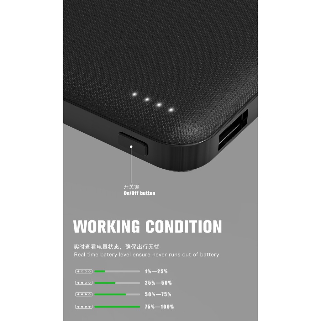 Sạc dự phòng Remax RPP-119 10.000mAh - 2 cổng input Type-C và microUSB