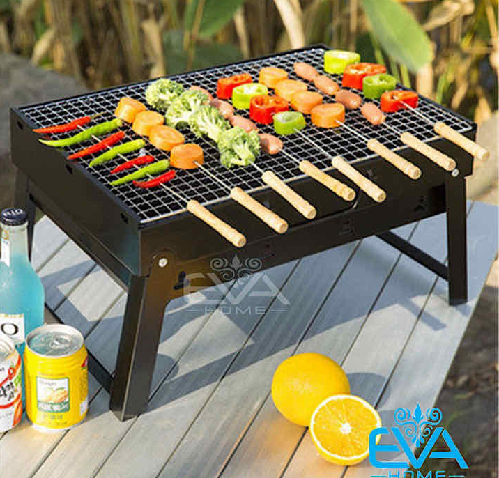 [HCM]Bếp Nướng Than Hoa Tròn Có Chân Bếp Cao Portable Barbecue
