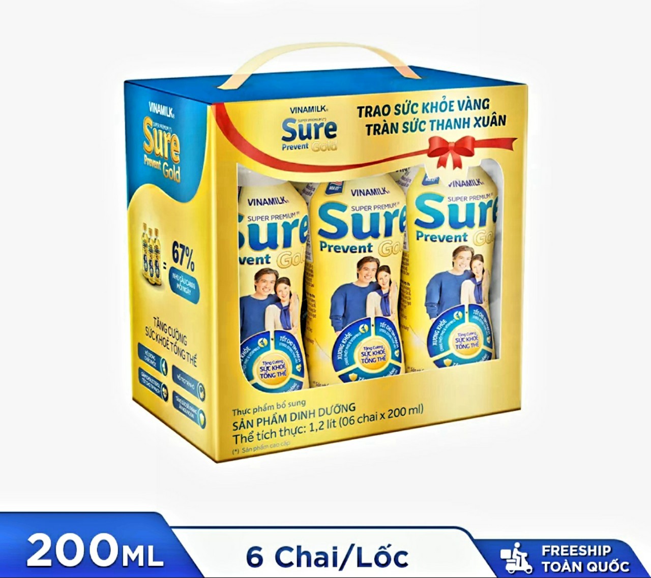 (HSD T1-2027) COMBO 3 LỐC 9 Hộp Sữa Bột Pha Sẵn Sure Prevent Gold 237ml.
